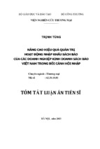 Nâng cao hiệu quả quản trị hoạt động nhập khẩu sách báo của các doanh nghiệp kinh doanh sách báo việt nam trong bối cảnh hội nhập (tt)