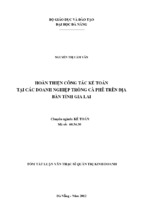 Luận văn thạc sĩ hoàn thiện công tác kế toán tại các doanh nghiệp trên địa bàn tỉnh gia lai