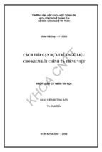 Luận văn thạc sĩ cách tiếp cận dựa trên ngữ liệu cho kiểm lỗi chính tả tiếng việt