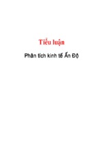 Tiểu luận phân tích kinh tế ấn độ