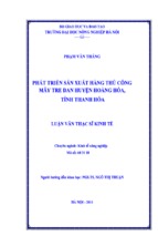 Luận văn thạc sĩ nông nghiệp phát triển sản xuất hàng thủ công mây tre đan huyện hoằng hóa tỉnh thanh hóa