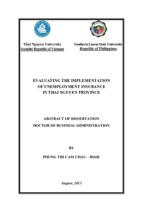 Evaluating the implementation of unemployment insurance in thai nguyen province