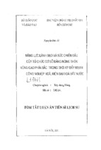 Luận án tiến sĩ năng lực lãnh đạo và sức chiến đấu của tổ chức cơ sở đảng nông thôn vùng cao phía bắc trong thời kỳ đẩy mạnh