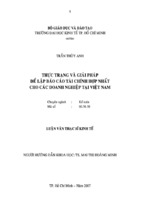 Luận văn thạc sĩ báo cáo thực trạng và giải pháp để lập tài chính hợp nhất cho các doanh nghiệp tại việt nam