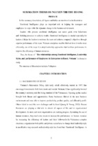 The relationships among emotional intelligence, leadership styles and perfprmance of employees in enterprise in hanoi, vietnam
