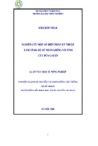 Luận văn thạc sĩ nông nghiệp nghiên cứu một số biện pháp kỹ thuật làm tăng hệ số nhân giống vô tính cây dứa cayen