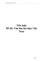 Tiểu luận văn hóa ẩm thực việt nam