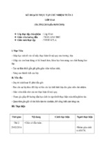 Kế hoạch thực tập chủ nhiệm 
