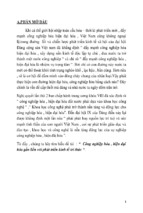 Công nghiệp hóa , hiện đại hóa gắn liền với phát triển kinh tế tri thức