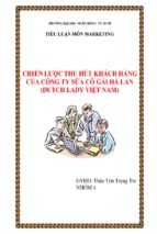 Chiến lược thu hút khách hàng của công ty sữa cô gái hà lan (dutch lady việt nam)