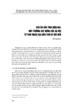 Dấu ấn của tích hiện đại môi trường xây dựng của hà nội từ thời thuộc địa đến thời kỳ đổi mới