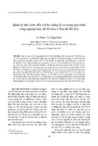 Quản lý nhà nước đối với lao động di cư trong quá trình công nghiệp hóa, đô thị hóa ở thủ đô hà nội   ts. phạm thị hồng điệp