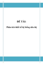 Phân tích thiết kế hệ thống quản lý siêu thị