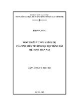 Phát triển ý thức chính trị của sinh viên trường đại học hàng hải việt nam hiện nay