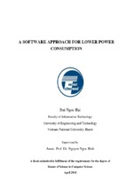 A software approach for lower power consumption
