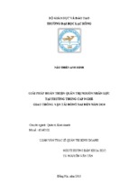 Luận văn thạc sĩ giải pháp hoàn thiện quản trị nguồn nhân lực tại trường trung cấp nghề giao thông vận tải đồng nai đến năm 2020