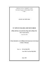 Tv news in english and vietnamese = phân tích bản tin truyền hình tiếng anh và tiếng việt