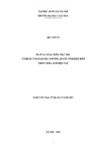 Quản lý hoạt động dạy học ở trung tâm giáo dục thường xuyên tỉnh điện biên trong bối cảnh hiện nay