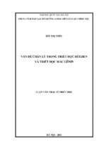 Vấn đề chân lý trong triết học hêghen và triết học mác   lênin