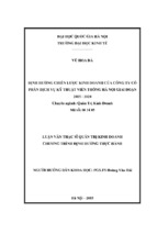 định hướng chiến lược kinh doanh của công ty cổ phần dịch vụ kỹ thuật viễn thông hà nội giai đoạn 2015   2020