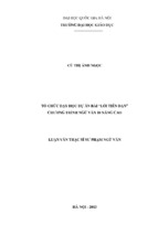 Tổ chức dạy học dự án bài “lời tiễn dặn” chương trình ngữ văn 10 nâng cao