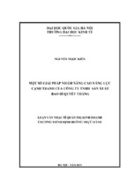 Một số giải pháp nhằm nâng cao năng lực cạnh tranh của công ty tnhh sản xuất bao bì quyết thắng