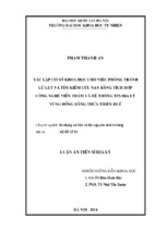Xác lập cơ sở khoa học cho việc phòng tránh lũ lụt và tìm kiếm cứu nạn bằng tích hợp công nghệ viễn thám và hệ thông tin địa lý vùng đồng bằng thừa thiên huế