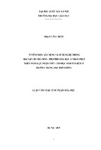 Tuyển chọn, xây dựng và sử dụng hệ thống bài tập chương nitơ   photpho hóa học 11 nhằm phát triển năng lực nhận thức cho học sinh yếu kém ở trường trung học phổ thông