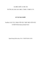 Luật tục jơrai với việc thực hiện dân chủ cơ sở ở tỉnh gia lai hiện nay