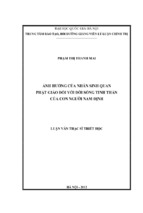 ảnh hưởng của nhân sinh quan phật giáo đối với đời sống tinh thần người nam định