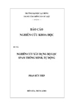 Nghiên cứu xây dựng bộ lọc spam thông minh, tự động