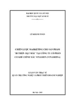 Chiến lược marketing cho sản phẩm bi thép   hạt mài tại công ty cổ phần cơ khí chính xác vinashin (vinashina)