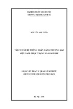 Tái cơ cấu hệ thống ngân hàng thương mại việt nam thực trạng và giải pháp
