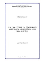 Tính tích cực học tập của sinh viên đhqg tp.hcm nghiên cứu so sánh theo giới tính