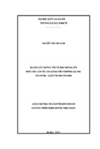 Nghiên cứu những yếu tố ảnh hưởng đến động lực làm việc của giảng viên trường đại học tài chính   quản trị kinh doanh