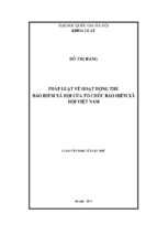 Pháp luật về hoạt động thu bảo hiểm xã hội của tổ chức bảo hiểm xã hội việt nam