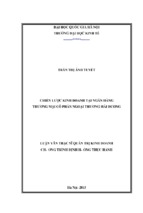 Chiến lược kinh doanh tại ngân hàng thương mại cổ phần ngoại thương hải dương