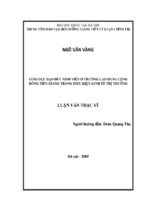 Giáo dục đạo đức sinh viên ở trường cao đẳng cộng đồng tiền giang trong điều kiện kinh tế thị trường