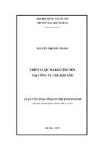 Chiến lược marketing mix tại công ty chè kim anh