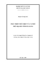 Phát triển thủy điện vừa và nhỏ trên địa bàn tỉnh hà giang