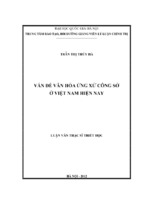 Vấn đề văn hóa ứng xử công sở ở việt nam hiện nay