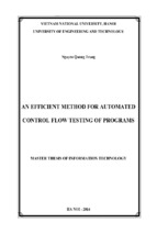 An eficient method for automated control flow testing of programs