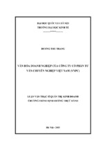 Văn hóa doanh nghiệp của công ty cổ phần tư vấn chuyên nghiệp việt nam (vnpc)