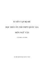 Tuyển tập bộ đề đọc hiểu môn ngữ văn ôn thi ptth quốc gia, đại học, cao đẳng