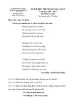 đề thi thử thpt quốc gia môn ngữ văn lần 2 năm 2016 trường thpt ngô sĩ liên, bắc giang có đáp án