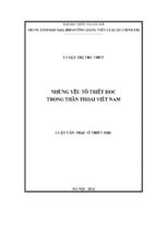 Những yếu tố triết học trong thần thoại việt nam