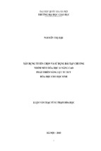 Xây dựng, tuyển chọn và sử dụng bài tập chương nhóm nitơ hóa học 11 nâng cao phát triển năng lực tư duy hóa học cho học sinh