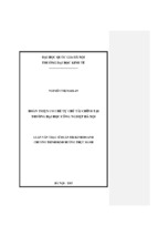 Hoàn thiện cơ chế tự chủ tài chính tại trường đại học công nghiệp hà nội