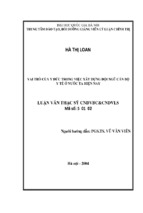Vai trò của y đức trong việc xây dựng đội ngũ cán bộ y tế ở nước ta hiện nay