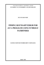 Finding round off error forjava programs using symbolicpathfinder